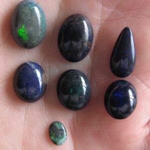 $68 IMG8436 - Andamooka Matrix Opal Set of 7 7 x 5mm to 14 x 10mm 21cts