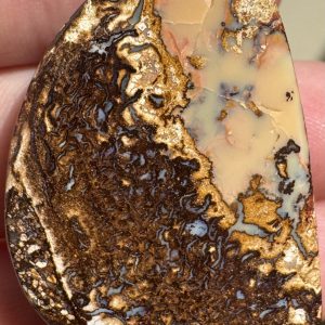 $70 IMG4356 - Qld Boulder opal /Drilled pendant 39 x 26 x 10mm 80.1cts